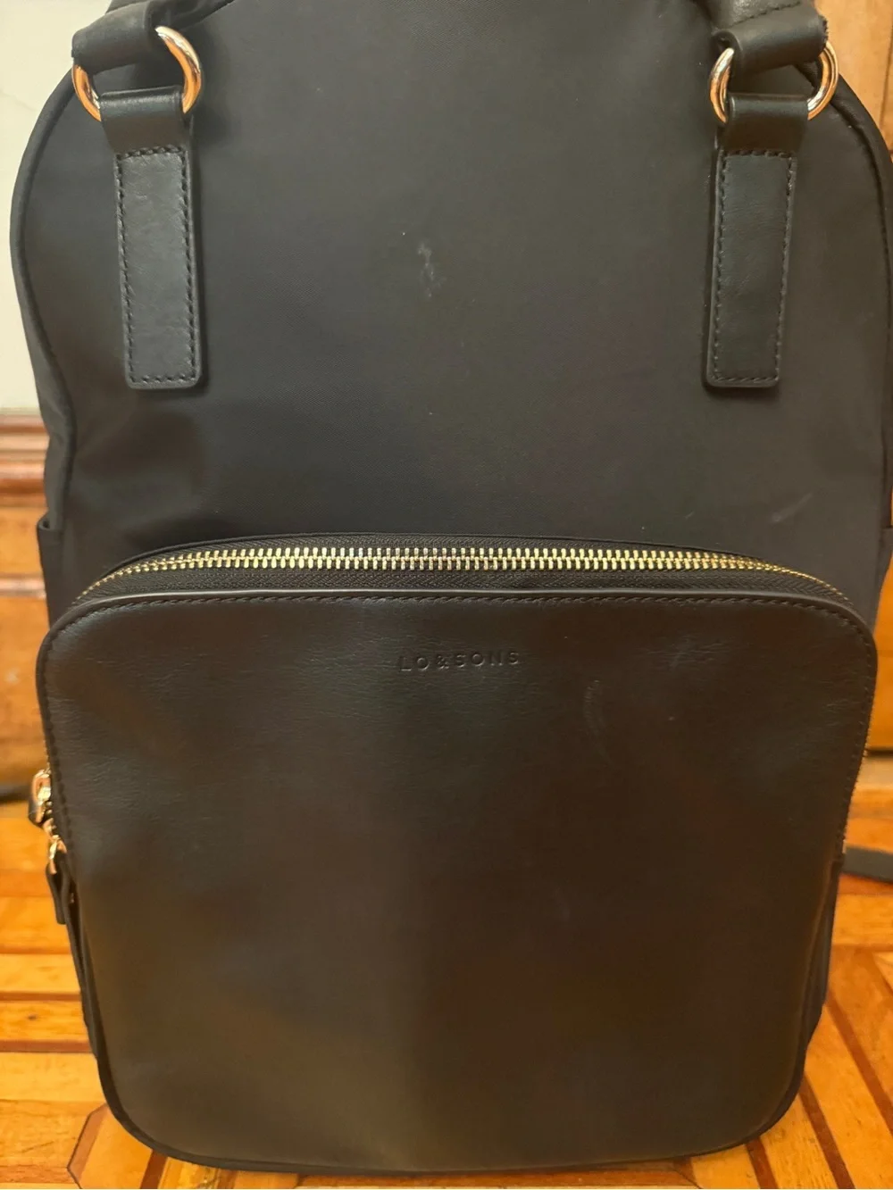 Lo & Sons Rowledge Laptop Backpack with Leather Accents